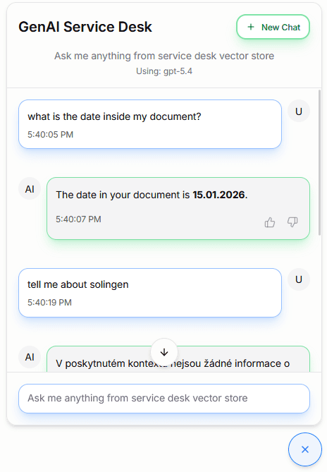 CoreAI Portal Service Desk edit view